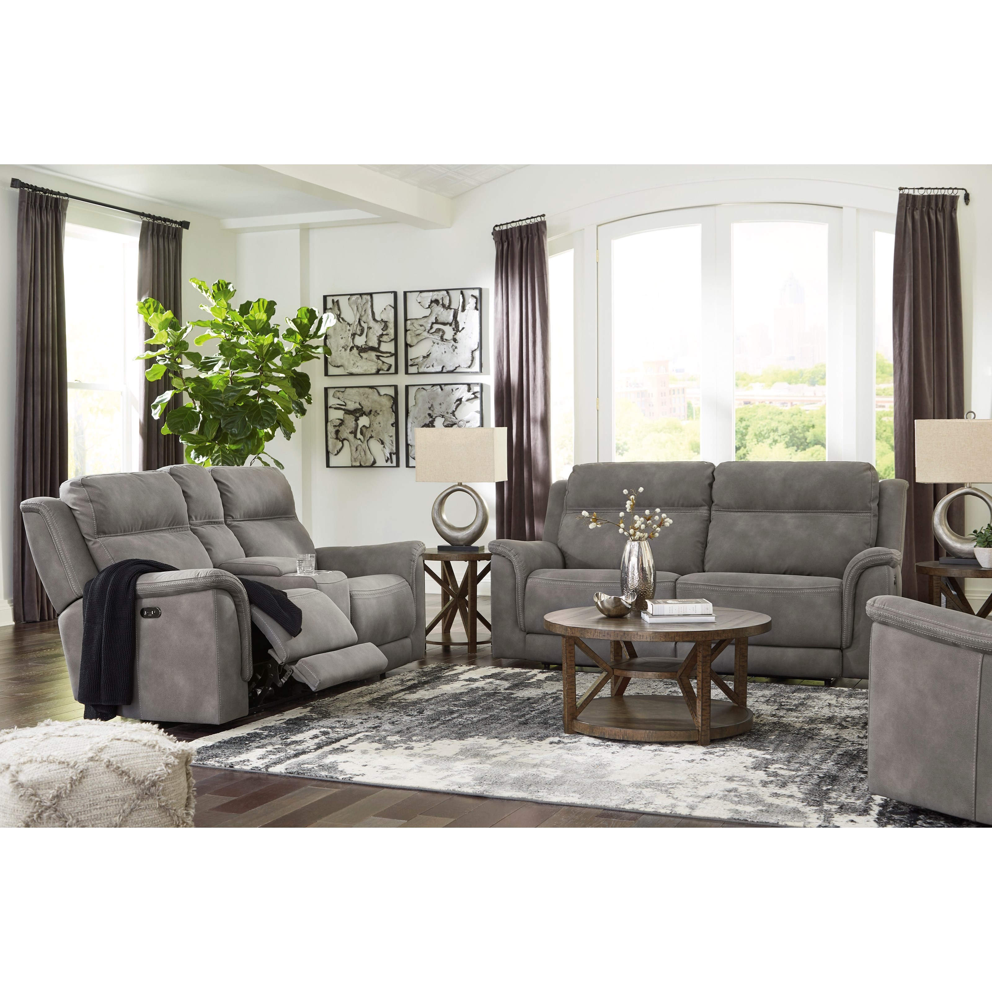 Benchcraft NextGen DuraPella Power Reclining Living Room Group Virginia Furniture Market